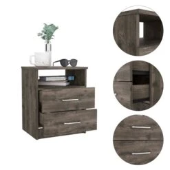 FM Furniture Oklahoma Dark Brown Nightstand