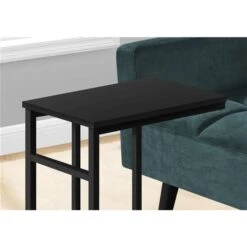 Monarch Specialties 18-in Black Composite Rectangular Accent Table