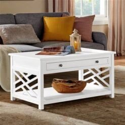 Alaterre Coventry 36-in Wood Coffee Table With 1-Drawer