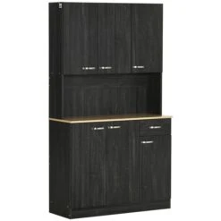 HomCom Black/Natural Composite Freestanding Pantry -Rona shop 331061158 MainImage 001 l