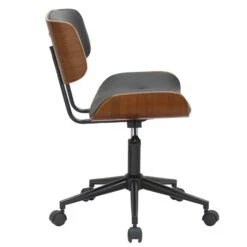 WHI Contemporary Adjustable Height Swivel Task Chair In Black 10 WHI Contemporary Adjustable Height Swivel Task Chair In Black -Rona shop 331061643 AlternateImage3 l