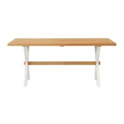 Alaterre Chelsea Warm Cherry 30-in H Rectangular Table, Wood With White Wood Base