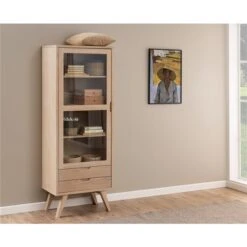 Actona 75-in A-Line Oak Veneer Display Cabinet -Rona shop 331062724 AlternateImage4 l