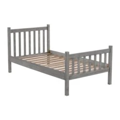 Alaterre Windsor Driftwood Grey Slat Twin Size Bedroom Set - 4-Piece