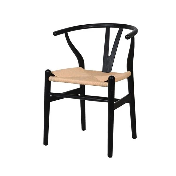 TAKE ME HOME Black Cord Wood Chair - Set Of 2 4 TAKE ME HOME Black Cord Wood Chair - Set Of 2 - Image 2