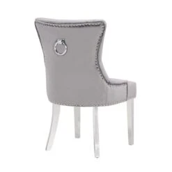 TAKE ME HOME Modern Presi Grey Velvet Chair - Set Of 2 -Rona shop 331064935 AlternateImage3 l