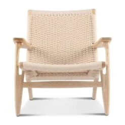 TAKE ME HOME Modern Natural Linen Chaise Lounge