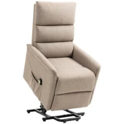 HomCom Brown Powered Reclining Chair With Footrest