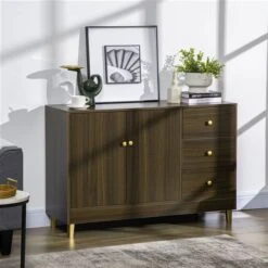 HomCom Brown Composite 3-Drawer Sideboard -Rona shop 331067629 AlternateImage1 l