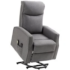HOMCOM Power Lift Massage Recliner For Elderly With 8 Vibration Points - Grey
