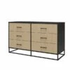 Novogratz Kelly Faux Rattan And Black Oak 6-Drawer Standard Dresser -Rona shop 331068434 AlternateImage2 l
