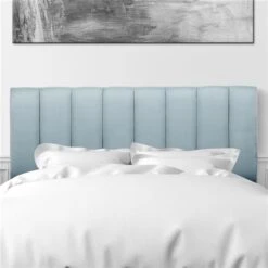CorLiving Helena Queen Velvet Channel Tufted Headboard - Light Blue -Rona shop 331069099 AlternateImage2 l