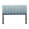 CorLiving Helena Queen Velvet Channel Tufted Headboard - Light Blue
