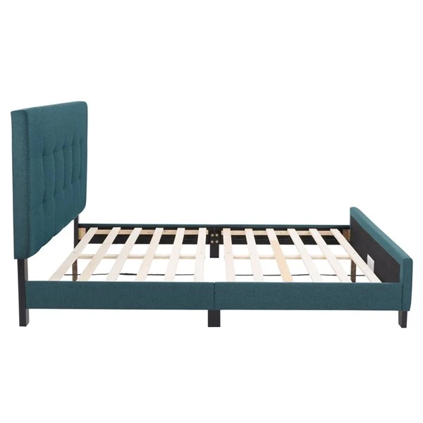 CorLiving Ellery Full Size Fabric Tufted Panel Bed - Teal Blue 4 CorLiving Ellery Full Size Fabric Tufted Panel Bed - Teal Blue - Image 2