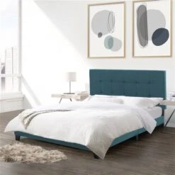 CorLiving Ellery Full Size Fabric Tufted Panel Bed - Teal Blue 11 CorLiving Ellery Full Size Fabric Tufted Panel Bed - Teal Blue -Rona shop 331069118 AlternateImage3 l