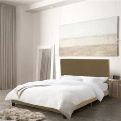 CorLiving Juniper Full Size Fabric Upholstered Bed - Clay Brown -Rona shop 331069122 AlternateImage3 l