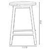 Vintiquewise Black And Brown 17.5-in Small Bar Stool
