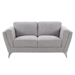 CorLiving Lansing Modern Light Grey Polyester Loveseat
