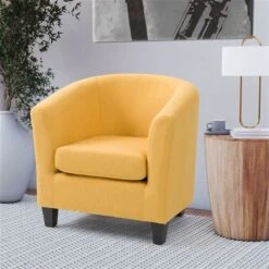 Corliving Elewood Modern Yellow Polyester Club Chair -Rona shop 332003379 AlternateImage1 l