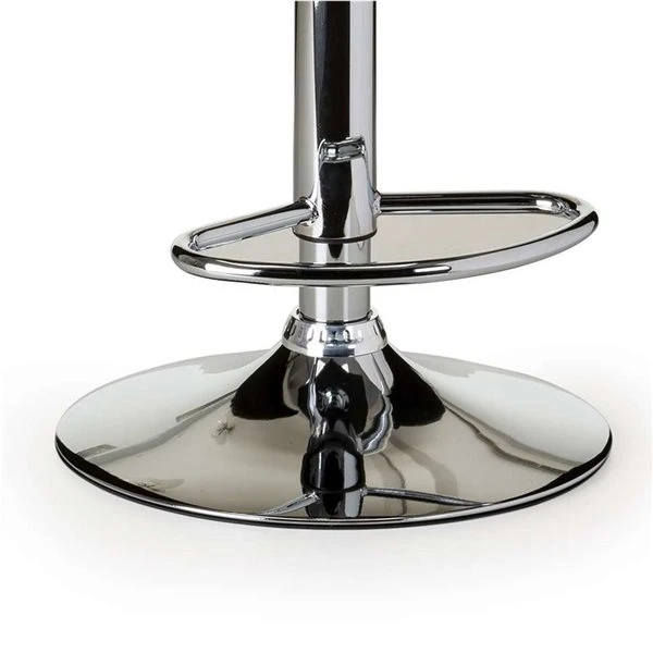 TAKE ME HOME Wendy Contemporary White Barstool With Brushed Chrome Stainless - Set Of 2 6 TAKE ME HOME Wendy Contemporary White Barstool With Brushed Chrome Stainless - Set Of 2 - Image 4