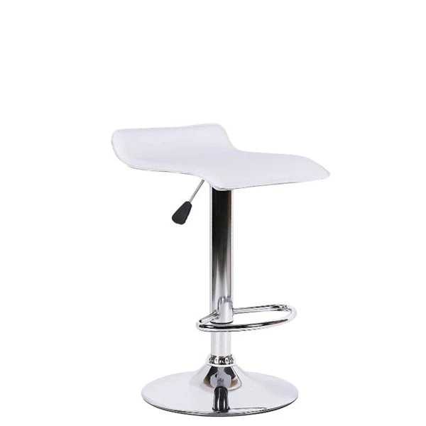 TAKE ME HOME Wendy Contemporary White Barstool With Brushed Chrome Stainless - Set Of 2 7 TAKE ME HOME Wendy Contemporary White Barstool With Brushed Chrome Stainless - Set Of 2 - Image 5