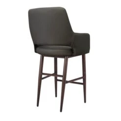 TAKE ME HOME Brooklyn Stool Made Of Faux Leather And Metal Frame Grey - Set Of 2 -Rona shop 332003758 AlternateImage3 l