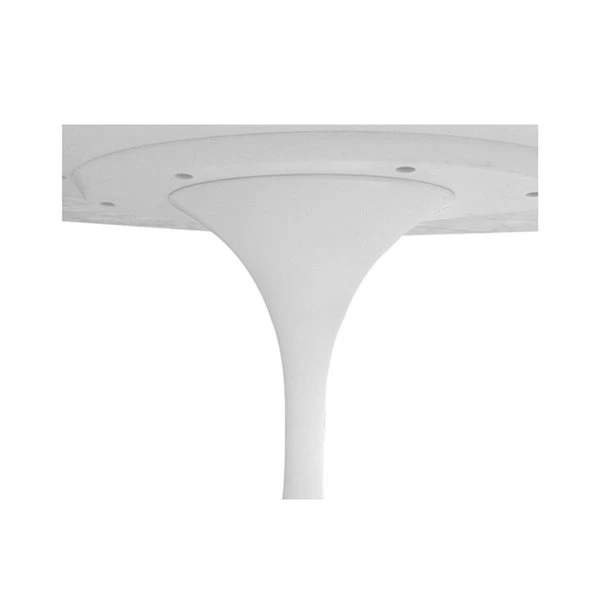 Plata Import Oura White Round Extending Removable 36-in Wood Table With Gloss Metal Base 3 Plata Import Oura White Round Extending Removable 36-in Wood Table With Gloss Metal Base