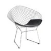 Plata Import Bertoia Set Of 2 Black Steel Wire Mesh Accent Chair