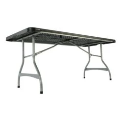 LIFETIME Foldable Black Table Premium Commercial Black Plastic 6-ft