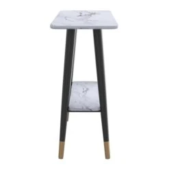 !nspire 43.25 X 14.25 X 30.25-in White Contemporary Metal And Faux Marble Console Table