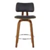 !nspire 26-in Black And Walnut Mid-Century Modern Counter Stool With Swivel Seat -Rona shop 332007411 AlternateImage4 l