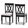 Baxton Studio Reneau Contemporary Polyester Upholstered Side Chair With Wood Frame - Set Of 2