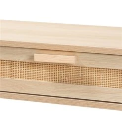 Baxton Studio Sebille Light Brown Mid-Century Console Table