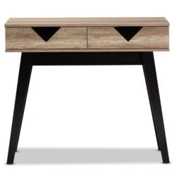 Baxton Studio Wales Natural Brown Modern 2-Drawer Console Table -Rona shop 332007639 AlternateImage2 l