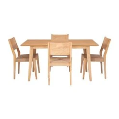 Linon Home Décor Cecina 5-Piece Dining Set, Natural