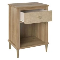 Systembuild Evolution Shiloh 20-in Wood Composite Nightstand With Drawer And Lower Shelf In Natural