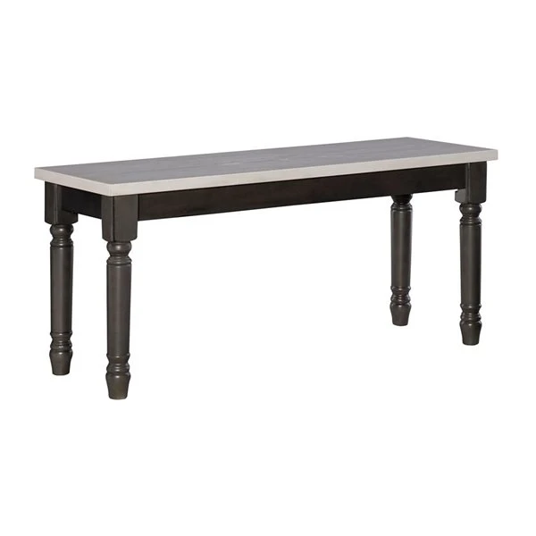 Linon Home Décor Weston Smokey White Rectangular Dining Bench 3 Linon Home Décor Weston Smokey White Rectangular Dining Bench