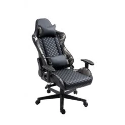 Brassex Violet Black/camo Contemporary Ergonomic Adjustable Height Swivel Gaming Chair -Rona shop 332010465 AlternateImage2 l