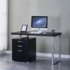 Brassex 23.75-in Black Modern/contemporary Desk With Storage