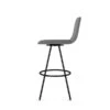 Amisco Industries Dagmar 30-in Swivel Bar Stool - Grey Woven Fabric/Black Metal