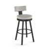 Amisco Industries Morgan 26-in Swivel Counter Stool - Light Grey Polyurethane/Black Metal -Rona shop 332011608 MainImage 001 l
