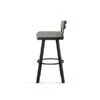 Amisco Industries Travis 26-in Swivel Counter Stool - Silver Grey Polyester/Black Metal