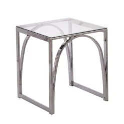 HomeRoots 22-in Chrome Glass And Iron Square End Table 10 HomeRoots 22-in Chrome Glass And Iron Square End Table -Rona shop 332012028 AlternateImage2 l