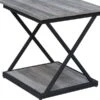 HomeRoots 20-in Black And Brown Wood Square End Table