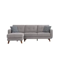 HomeTrend Noma Midcentury Cement Grey Polyester Blend Sectional -Rona shop 332013947 MainImage 001 l