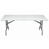 GSC Technologies Folding Table - White - Plastic Top - 72-in L X 30-in H