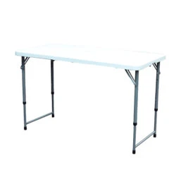 Enduro Folding Table - Steel Frame - Plastic - White - 24-in L X 48-in W X 22 1 /4-in H