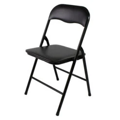 Enduro(TM) Vinyl Folding Chair - 17.3" X 17" X 31" - Black
